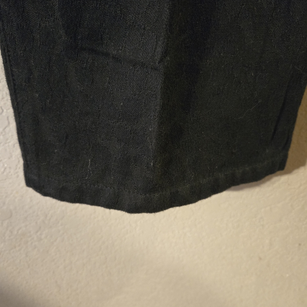 Liz Claiborne Liz Wear Womens Black On Black Animal Print Jeans Size 8 - Picture 8 of 10